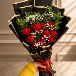 Midnight Elegance Rose Bouquet