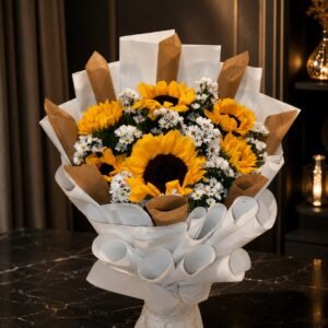 Golden Sunburst Sunflower Bouquet