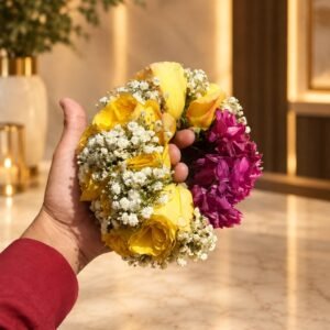 Sunshine & Magenta Floral Gajray